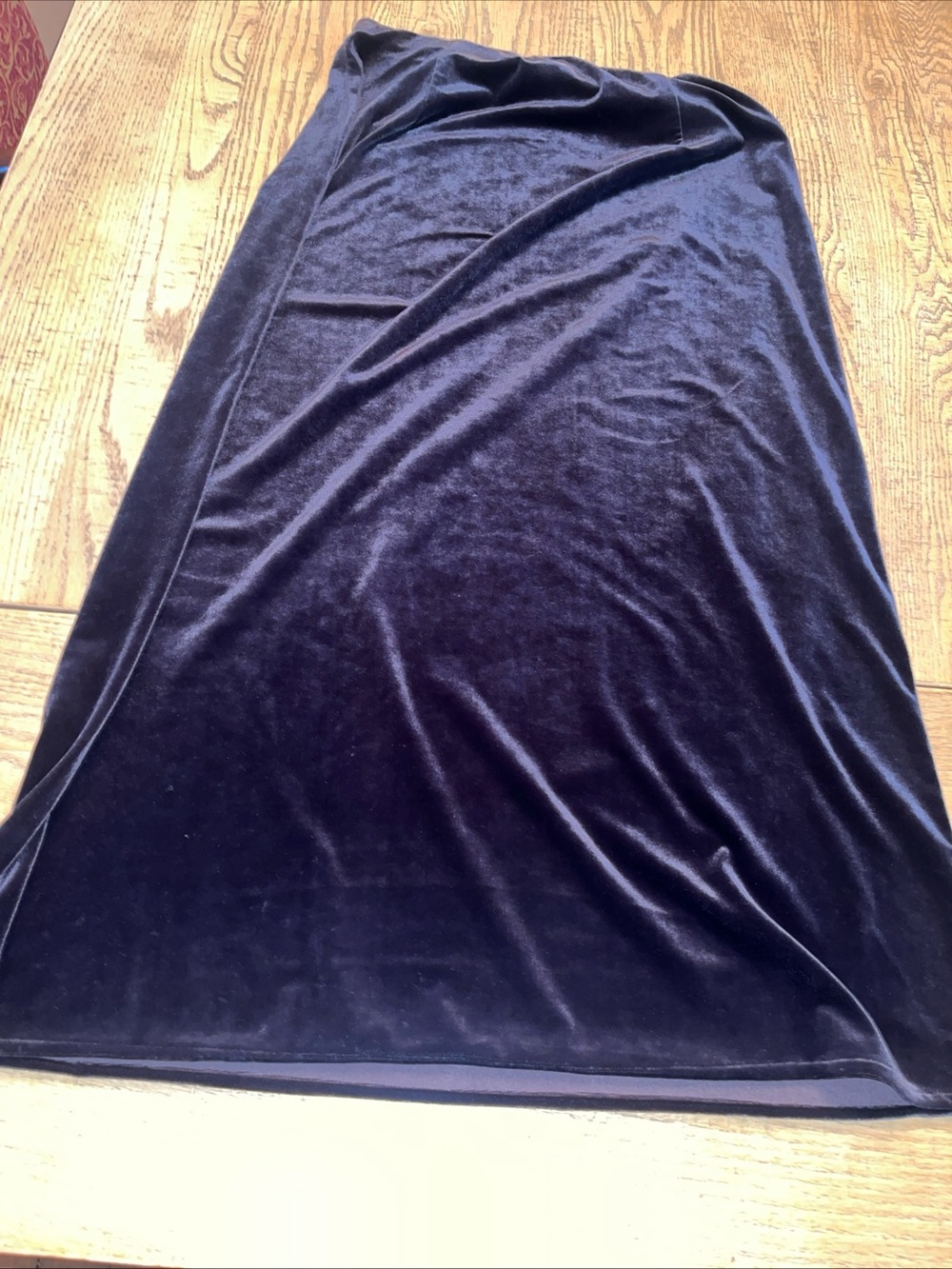 Eileen Fisher Purple Brown Velvet Maxi Skirt Sz Medium M